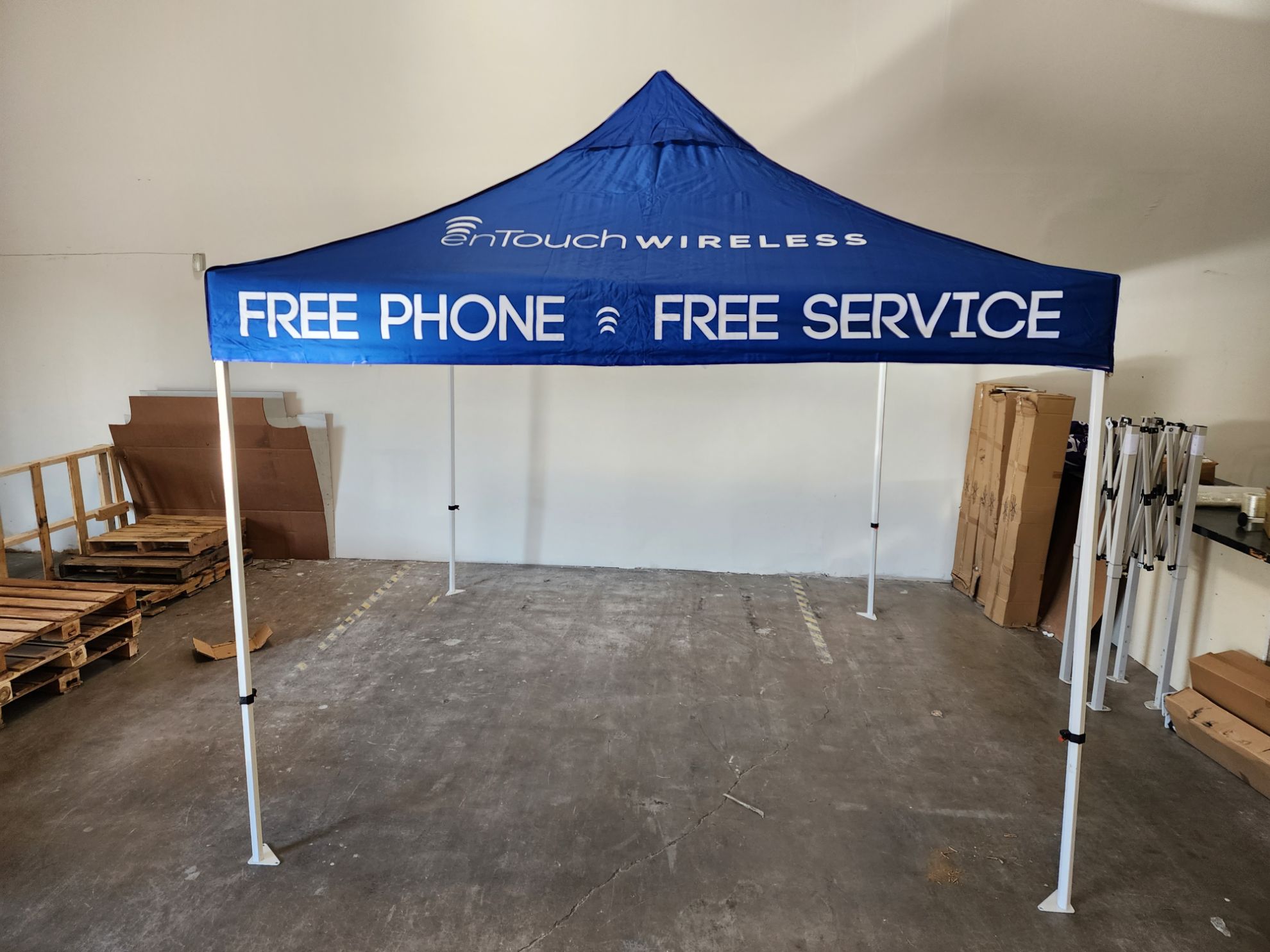 enTouch Wireless Agent Marketing Materials Store. 10' x 10' Agent Tent